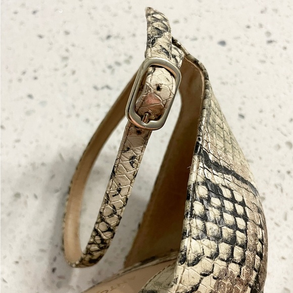 Antonio Melani Women’s Snakeskin Print Leather Ankle Strap Heels Size 8.5M - Picture 8 of 15